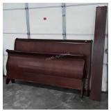 Kingsize Bed, 80" long sleigh bed design, hasside