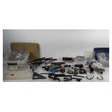 Hardware, bungee cords, wire brush, shower