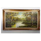 Landscape painting on canvas, artist signed,