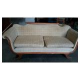 Victorian sofa, needs work, two claw feet