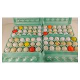 Six dozen golf balls, various brands