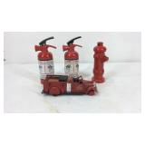 Three lighters and a toy firetruck