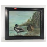 Painting on canvas, signed Shirley Reilly, framed