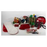Christmas group, lights, shatterproof ornaments,