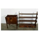 Magazine stand and a display shelf, shelf is 28"