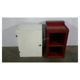 Cabinet and end table, cabinet measures 12 x 18 x