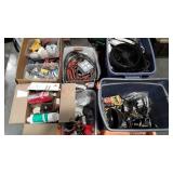 Skid lot, tools and hardware, extension cords,