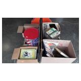 Skid lot, posters, books, tins, magazines, etc.