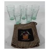 Mixed group, includes five coca-cola glasses and