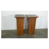 Two podium style stands, 36" tall