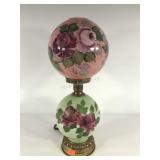Gone with the Wind style lamp, painted rose