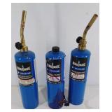 Three 14.1 oz containers of propane