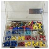 Plastic container with electrical connector