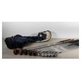 Dynatour golf bag with miscellaneous clubs