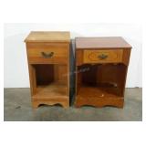 Two single drawer stands, tallest is 27"