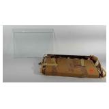 8 Plate glass shelves, 18" × 13 1/4"