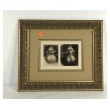 Etching prints, nicely framed and matted, 22x19