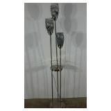 Floor lamp, 67" tall, glass globes