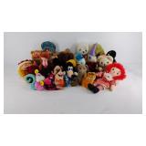 Group of stuffed animals, Disney, Sesame Street,