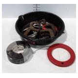 Tools, Clamps of various sizes, roll duct tape,