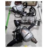 3 Electric Drills, 1/2", all work,