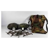 Hunting gear, padded seat, two Heat-A-Seats, and