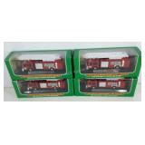 Group of 4 1999 Hess Miniature Fire Trucks,