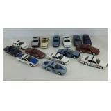 Group of 15 toy police cars