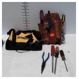 Tools, new DeWalt Tool bag, leather tool pouch