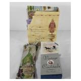 Stationary and wine bottle bag, includes