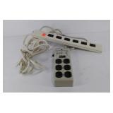 Surge protector and additional outlet plug in