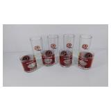 Group of 8 Washington Redskins drinking glasses,