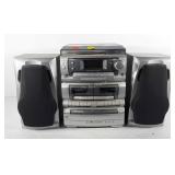 Memorex AM/FM cassette and CD shelf stereo with