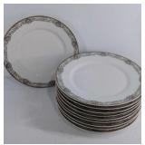 Ten china plates by Theodor Haviland, France,