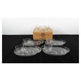 Glassware, includes four snack sets, and box of