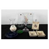 Home decor, includes two recycled glass vases