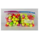 Golf balls, 100 used colored golf balls