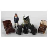 Home decor, includes two car ceramic planters,