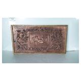 Wall Decorating Plaque. Wood framed Copper molded