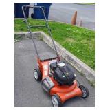 Husqvarna eight horse power push mower, does run