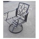 Aluminum framed swivel patio chair