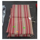 Three patio chair cushions