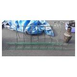 Outdoor lot, includes plant stand, garden