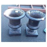 Cast iron style planters 12" tall