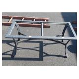 Aluminum framed patio coffee table missing top