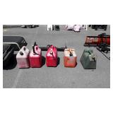 Group lot of Polly fuel cans