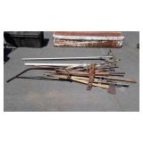 Large group of long handled tools