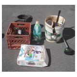Home Goods group lot, scrub brush, misc