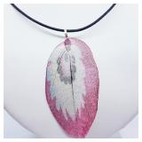 Natural Leaf Pendant Necklace