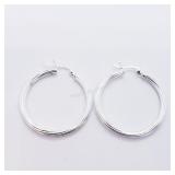Silver Hoop Earrings (5G) Earrings